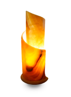 onyx marble table lamp made of onyx miel stone with mostly orange and yellow betas